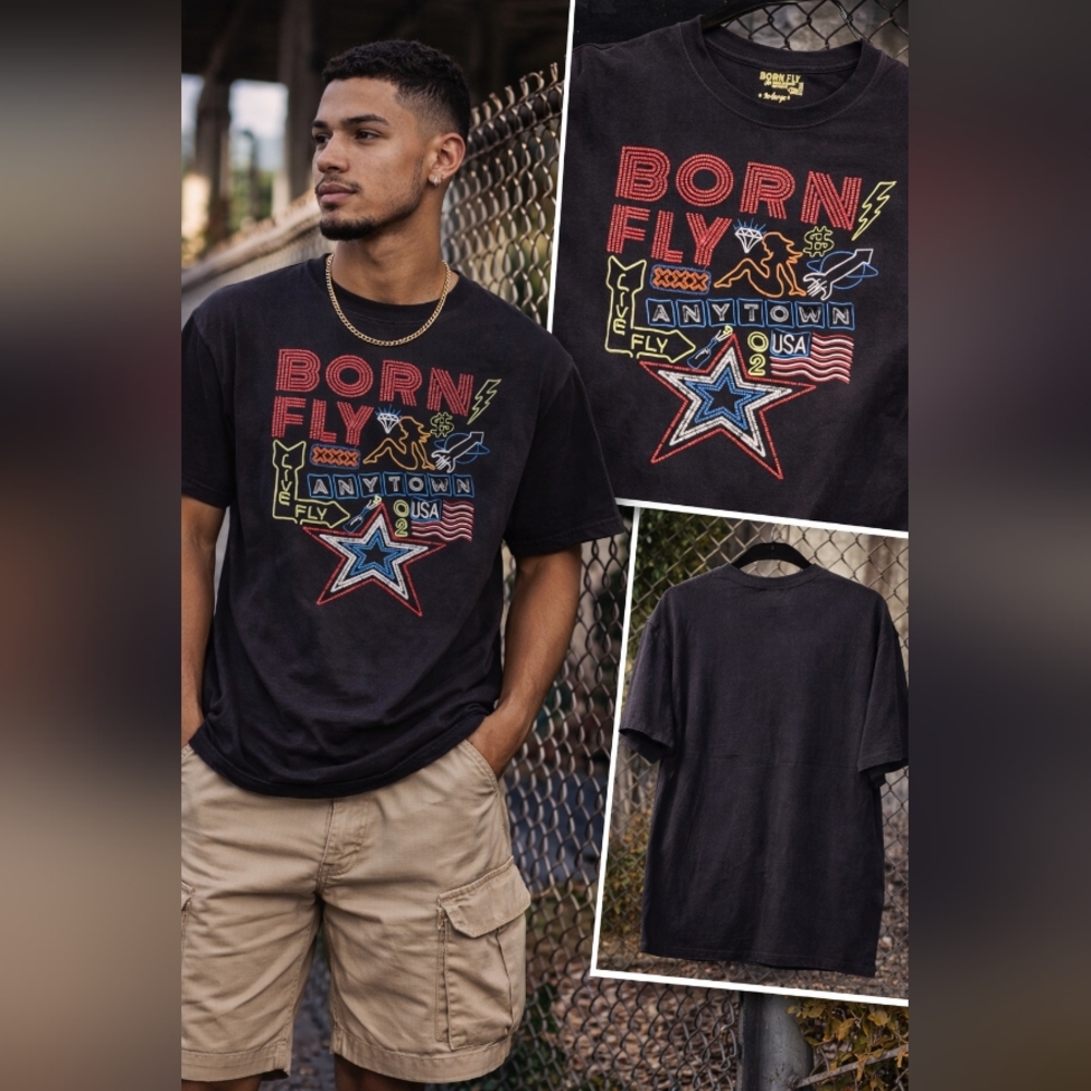 Born Fly Graphic Tee - Black